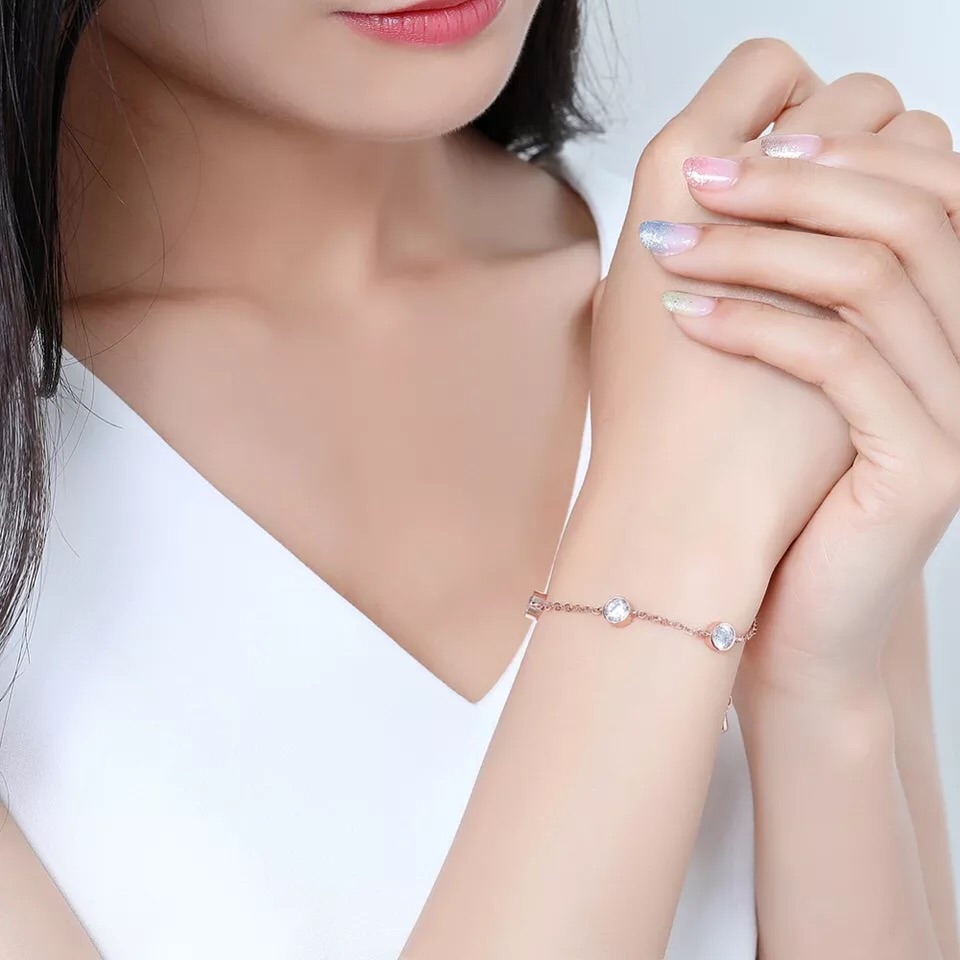 New Rose Gold Cz Cubic Zirconia Bracelet Crystals